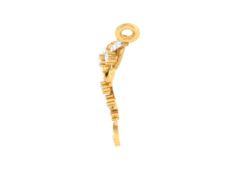 3D Printable Cad jewelry design of Lady diamond Pendant 3D Модель