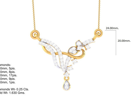 3D Printable Cad jewelry design of Lady diamond Pendant 3D Модель