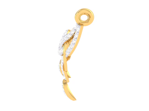 3D Printable Cad jewelry design of Lady diamond Pendant 3D Model