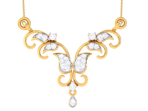 3D Printable Cad jewelry design of Lady diamond Pendant Modelo 3D