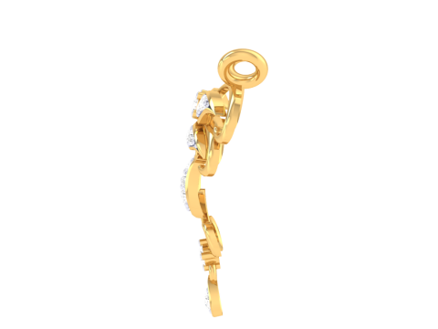 3D Printable Cad jewelry design of Lady diamond Pendant 3D Модель