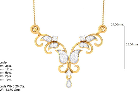 3D Printable Cad jewelry design of Lady diamond Pendant 3D Модель
