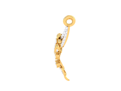 3D Printable Cad jewelry design of Lady diamond Pendant Model 3D
