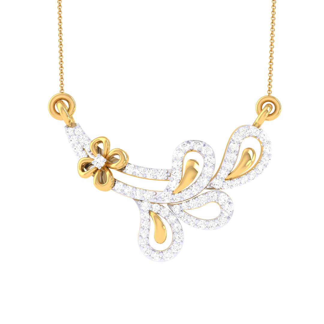 3D Printable Cad jewelry design of Lady diamond Pendant 3D Model .c4d .max .obj .3ds .fbx .stl .blend 