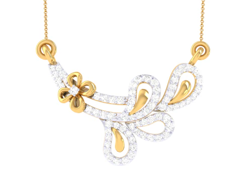 3D Printable Cad jewelry design of Lady diamond Pendant 3D Model