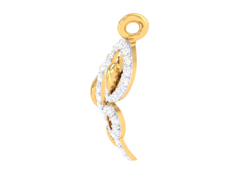3D Printable Cad jewelry design of Lady diamond Pendant 3D Model