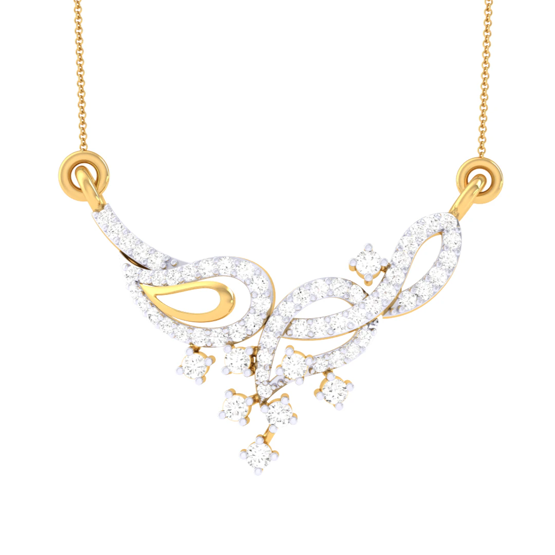 3D Printable Cad jewelry design of Lady diamond Pendant 3D Model .c4d .max .obj .3ds .fbx .stl .blend 