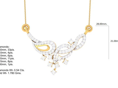 3D Printable Cad jewelry design of Lady diamond Pendant 3D Model