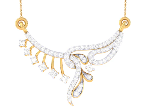 레이디 다이아몬드 펜던트의 3D 인쇄용 Cad 주얼리 디자인 3D 모델