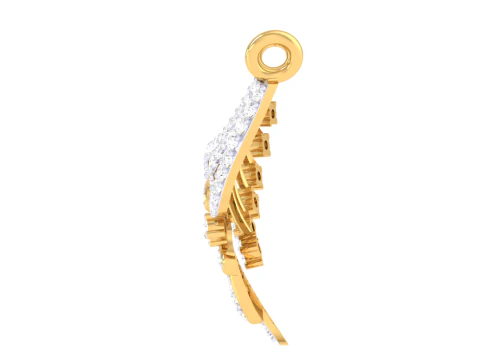 3D Printable Cad jewelry design of Lady diamond Pendant 3D Model