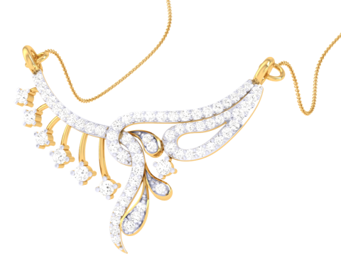 3D Printable Cad jewelry design of Lady diamond Pendant 3D 모델