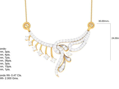 3D Printable Cad jewelry design of Lady diamond Pendant 3D Model