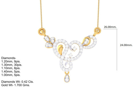 3D Printable Cad jewelry design of Lady diamond Pendant 3D Модель