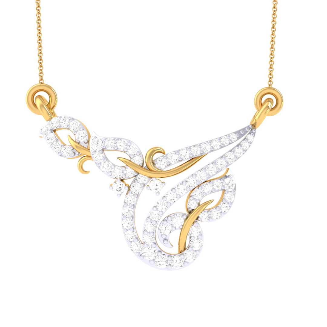 3D Printable Cad jewelry design of Lady diamond Pendant 3D Model .c4d .max .obj .3ds .fbx .stl .blend 