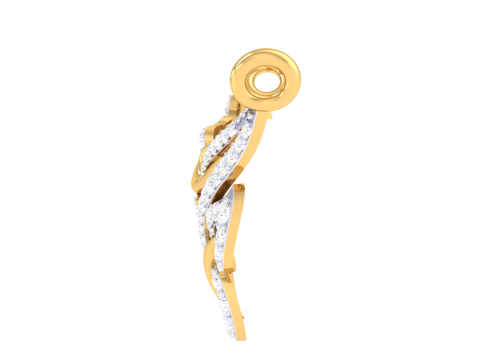 3D Printable Cad jewelry design of Lady diamond Pendant Modèle 3D