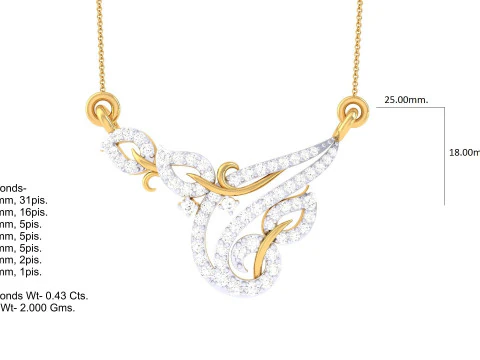 3D Printable Cad jewelry design of Lady diamond Pendant 3D Model