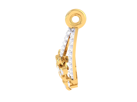 3D Printable Cad jewelry design of Lady diamond Pendant Modello 3D