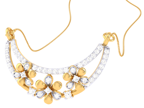 3D Printable Cad jewelry design of Lady diamond Pendant Modello 3D