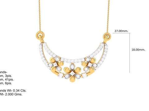 3D Printable Cad jewelry design of Lady diamond Pendant Modello 3D