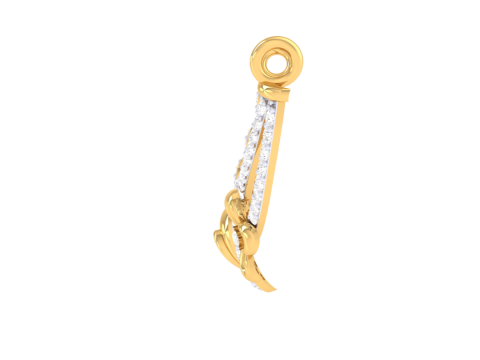 3D Printable Cad jewelry design of Lady diamond Pendant Modèle 3D