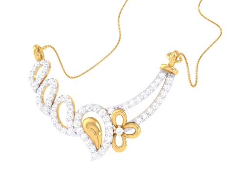 3D Printable Cad jewelry design of Lady diamond Pendant Modèle 3D
