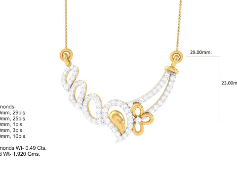 3D Printable Cad jewelry design of Lady diamond Pendant Modèle 3D