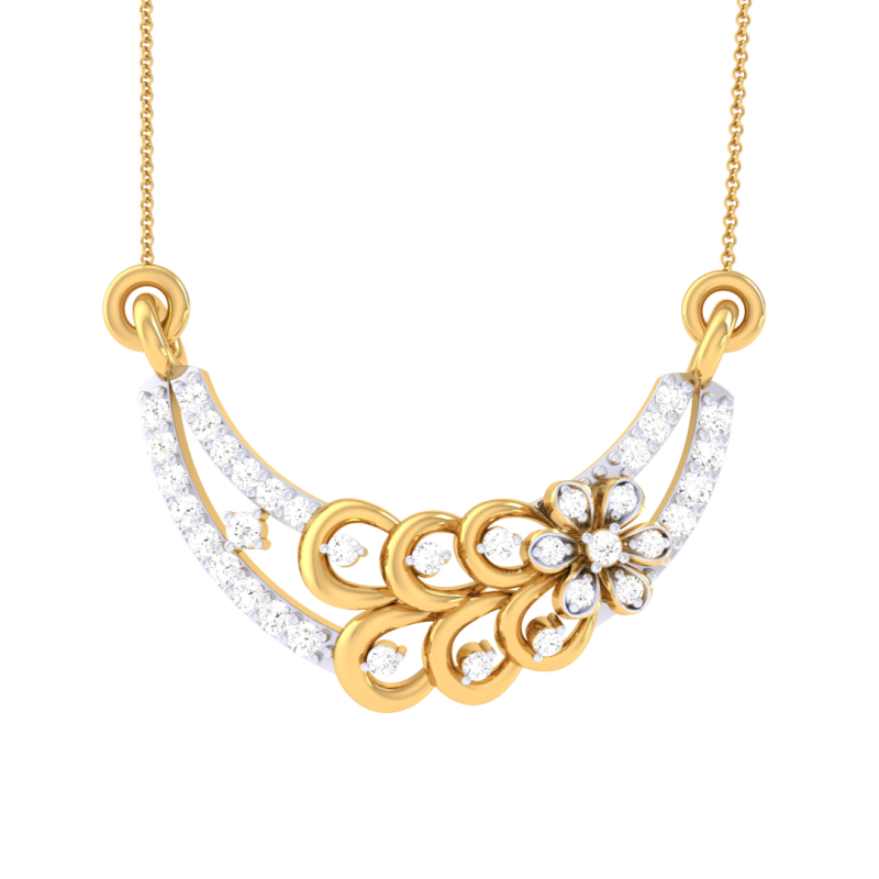 3D Printable Cad jewelry design of Lady diamond Pendant 3D Model .c4d .max .obj .3ds .fbx .stl .blend