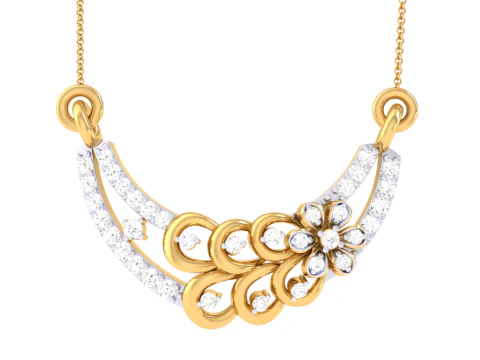 3D-druckbares CAD-Schmuckdesign eines Lady-Diamantanh&auml;ngers 3D Modell