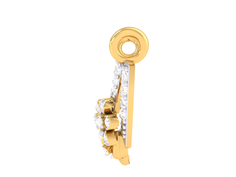3D Printable Cad jewelry design of Lady diamond Pendant 3D Model