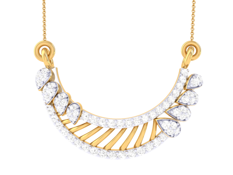 3D Printable Cad jewelry design of Lady diamond Pendant Modelo 3D
