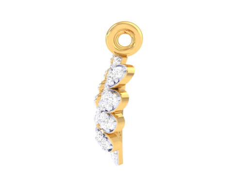 3D Printable Cad jewelry design of Lady diamond Pendant Modèle 3D