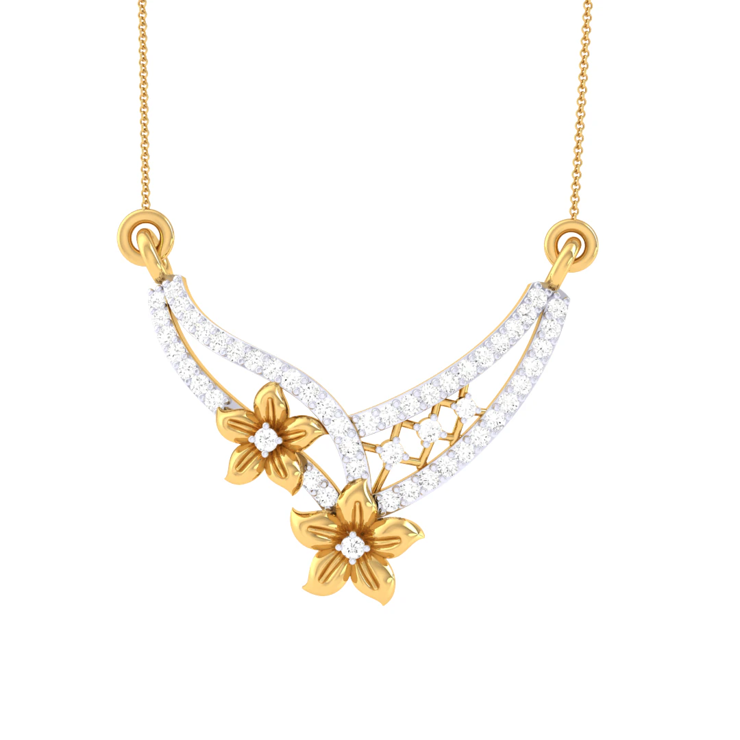 3D Printable Cad jewelry design of Lady diamond Pendant 3D Model .c4d .max .obj .3ds .fbx .stl .blend 