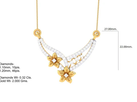 3D Printable Cad jewelry design of Lady diamond Pendant 3D Model