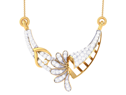 3D Printable Cad jewelry design of Lady diamond Pendant 3D Model