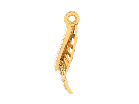 3D Printable Cad jewelry design of Lady diamond Pendant Modelo 3D