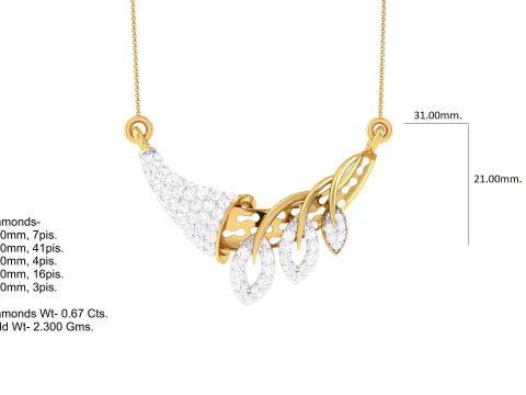 3D Printable Cad jewelry design of Lady diamond Pendant 3D Model