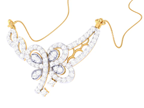 3D Printable Cad jewelry design of Lady diamond Pendant 3D Model