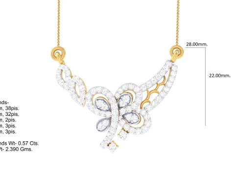 3D Printable Cad jewelry design of Lady diamond Pendant 3D Model