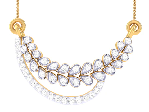 3D-печать CAD-дизайна ювелирного кулона Lady с бриллиантами 3D Модель