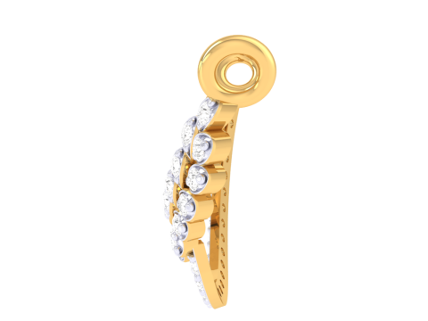 3D Printable Cad jewelry design of Lady diamond Pendant 3D मॉडल