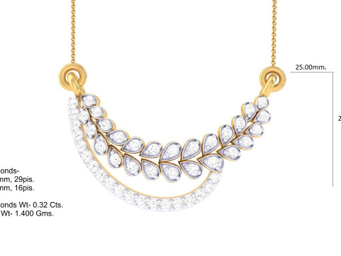 3D Printable Cad jewelry design of Lady diamond Pendant 3D मॉडल