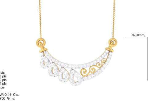 3D Printable Cad jewelry design of Lady diamond Pendant 3D Model