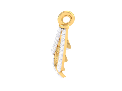 3D Printable Cad jewelry design of Lady diamond Pendant 3D Model