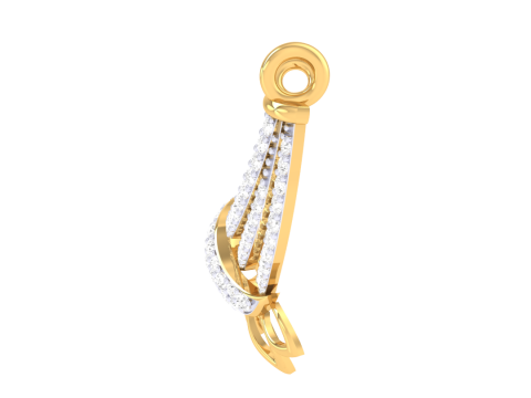 3D Printable Cad jewelry design of Lady diamond Pendant Modello 3D