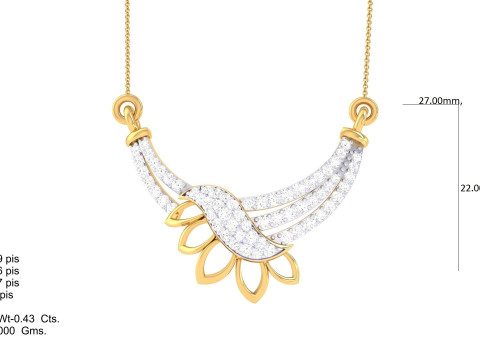 3D Printable Cad jewelry design of Lady diamond Pendant Modello 3D