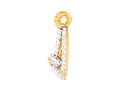 3D Printable Cad jewelry design of Lady diamond Pendant 3D Model