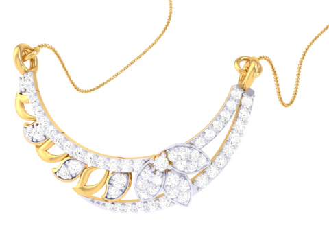 3D Printable Cad jewelry design of Lady diamond Pendant 3D Model