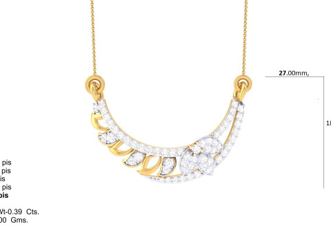 3D Printable Cad jewelry design of Lady diamond Pendant 3D मॉडल
