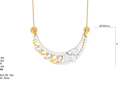 3D Printable Cad jewelry design of Lady diamond Pendant 3D Model