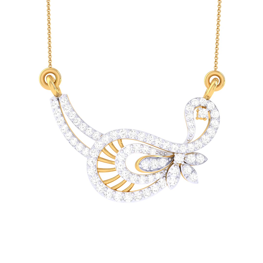 3D Printable Cad jewelry design of Lady diamond Pendant 3D Model .c4d .max .obj .3ds .fbx .stl .blend 